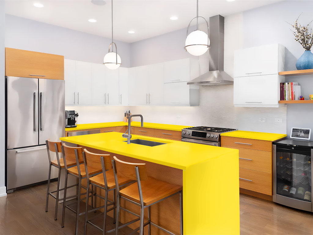 ORACAL 970RA Gloss Crocus Yellow Custom Kitchen Counter Wraps