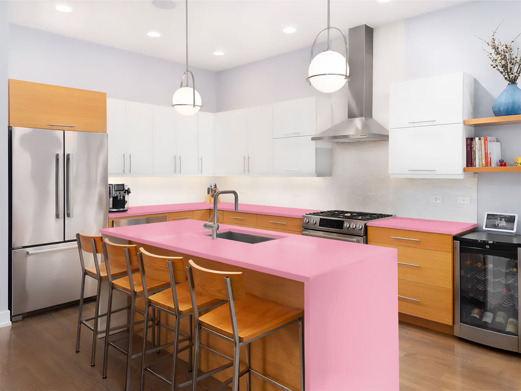 Rwraps Gloss Pink Custom Kitchen Counter Wraps