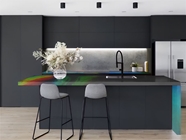 Rwraps Holographic Chrome Black Neochrome Kitchen Countertop Wraps