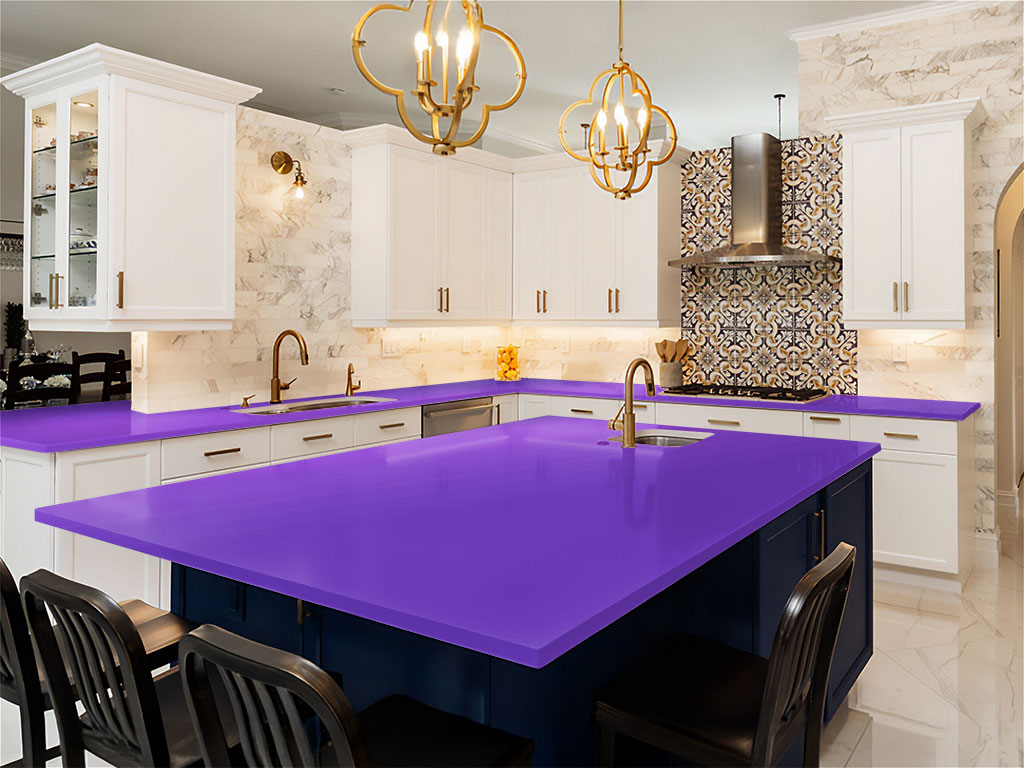 Rwraps Matte Chrome Purple DIY Kitchen Counter Wraps