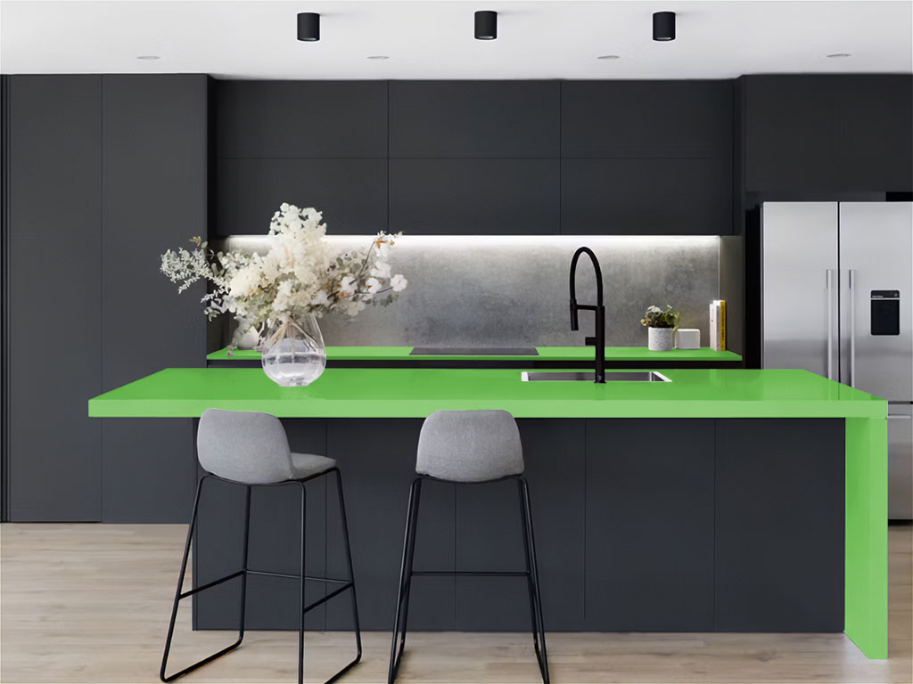 Rwraps Matte Green Kitchen Countertop Wraps