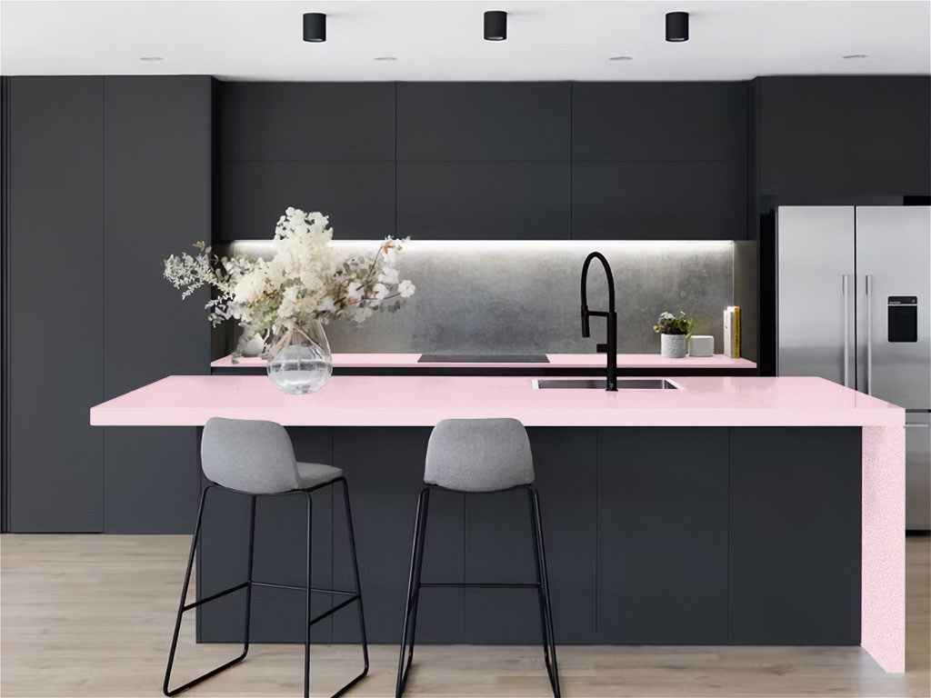 Rwraps Satin Metallic Sakura Pink Kitchen Countertop Wraps