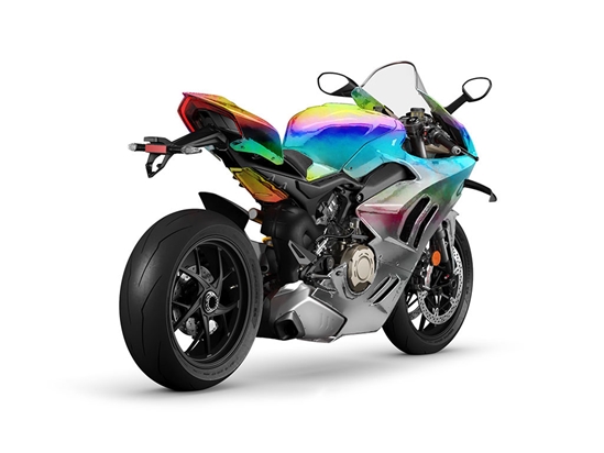 Rwraps Holographic Chrome Silver Neochrome DIY Motorcycle Wraps