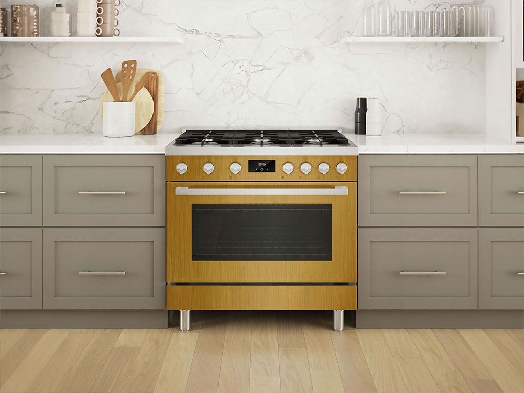 ORACAL 975 Brushed Aluminum Gold Oven Wraps