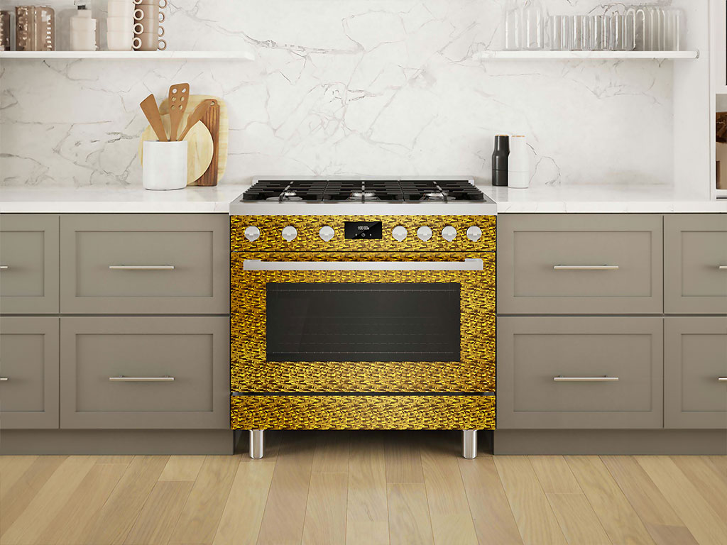 Rwraps 3D Carbon Fiber Gold (Digital) Oven Wraps