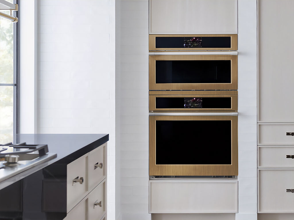 Rwraps Brushed Aluminum Gold DIY Built-In Oven Wraps