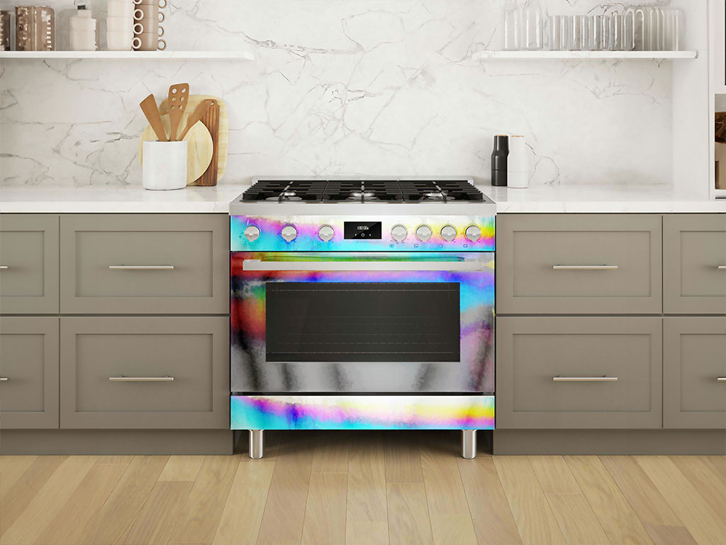 Rwraps Holographic Chrome Silver Neochrome Oven Wraps