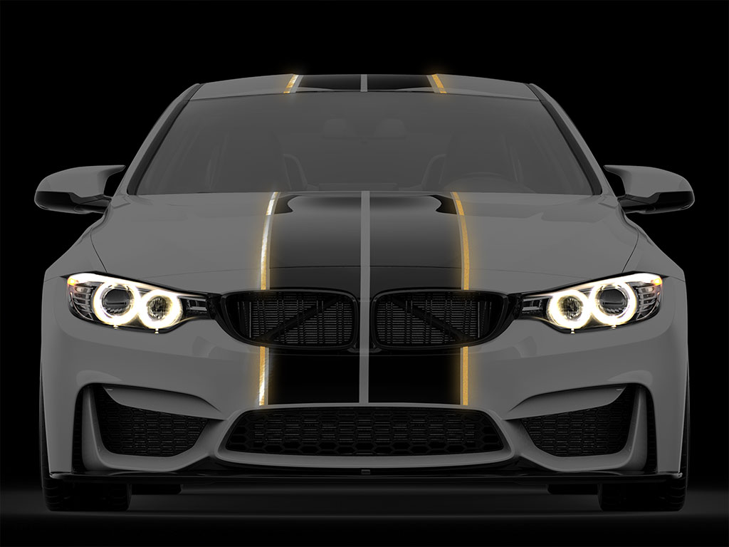 3M 680 Reflective Gold Pinstripe with Racing Stripes