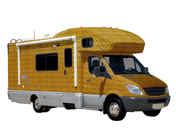 Rwraps 3D Carbon Fiber Gold (Digital) DIY RV Wraps