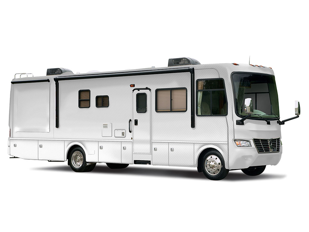 Rwraps 3D Carbon Fiber White Recreational Vehicle Wraps