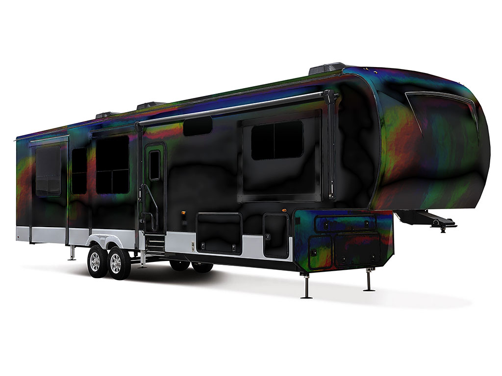 Rwraps Holographic Chrome Black Neochrome RV Vinyl Wraps