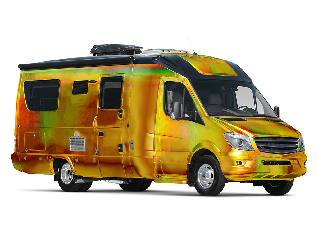 Rwraps Holographic Chrome Gold Neochrome Do-It-Yourself RV Wraps