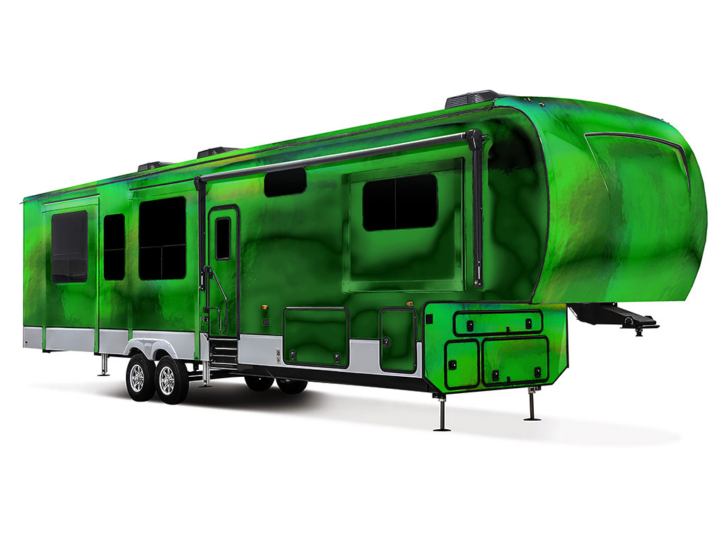 Rwraps Holographic Chrome Green Neochrome RV Vinyl Wraps