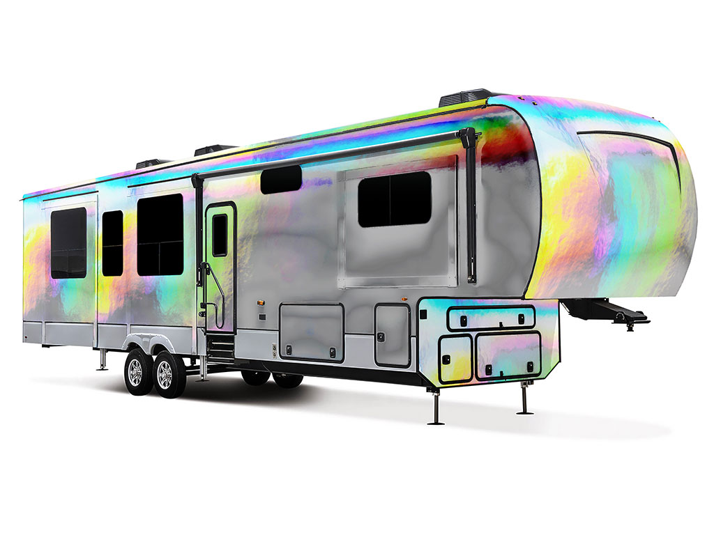 Rwraps Holographic Chrome Silver Neochrome RV Vinyl Wraps