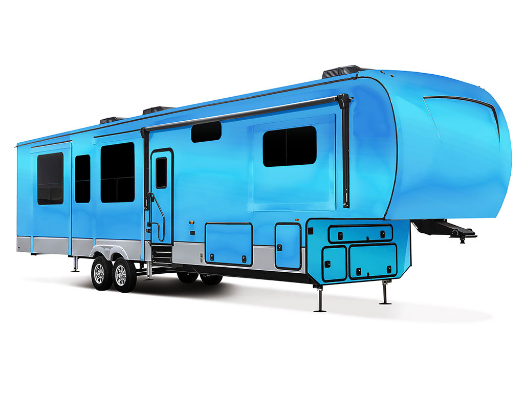 Rwraps Matte Chrome Light Blue RV Vinyl Wraps