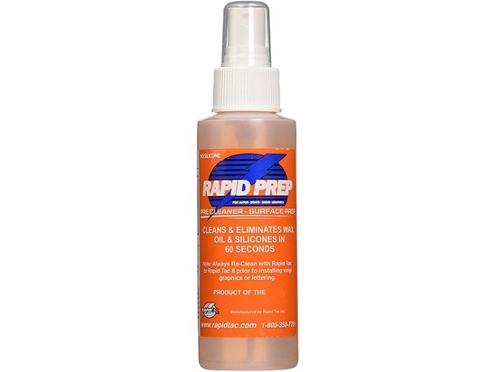 RapidTac Rapid Prep Surface Cleaner for Vinyl Graphics Wraps and Decals 4 Ounce