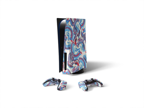 Caterpillar Combat Abstract Geometric Sony PS5 DIY Skin