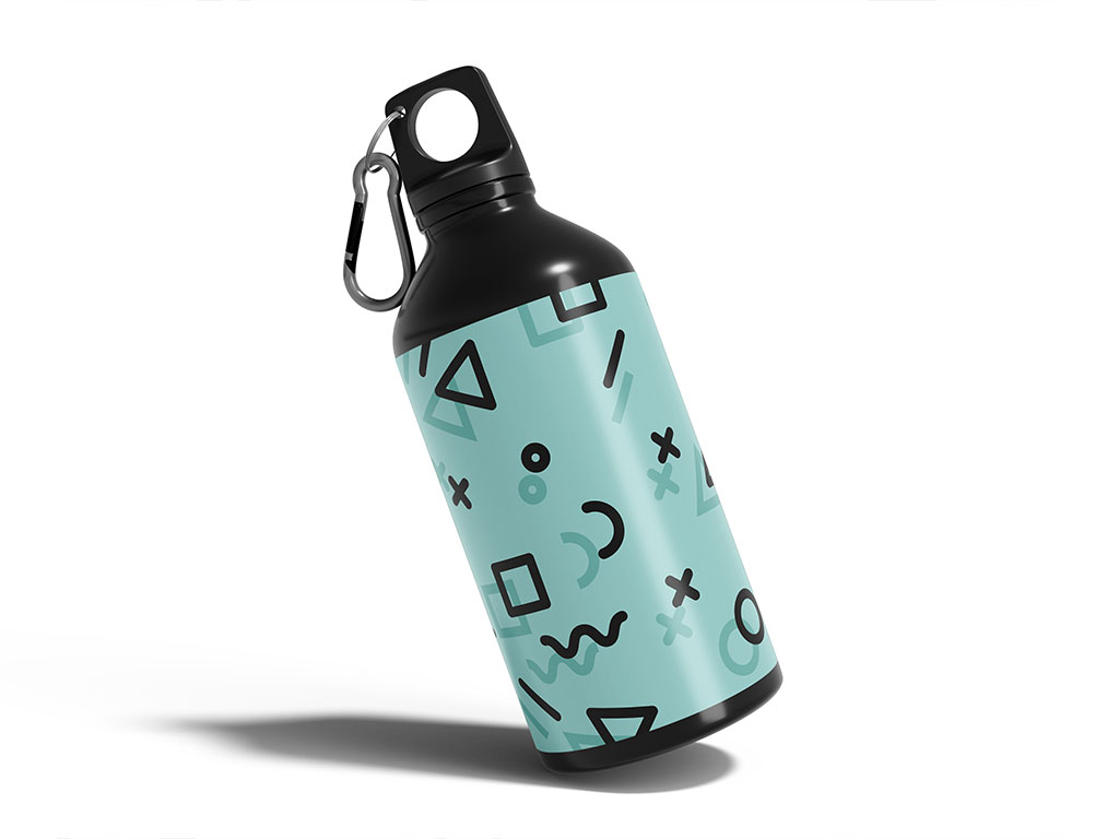 Making Measure Abstract Geometric Water Bottle DIY Stickers