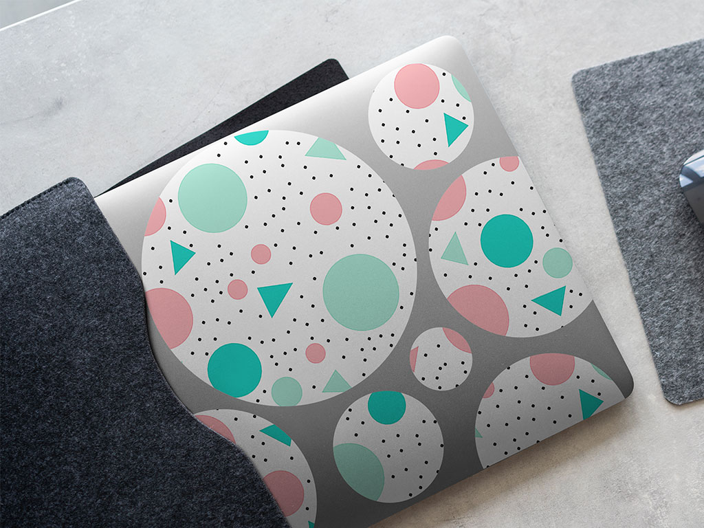 Sweet Dots Abstract Geometric DIY Laptop Stickers