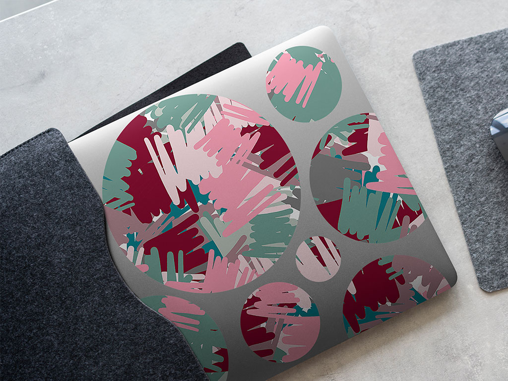 Friendly Lovers Abstract Geometric DIY Laptop Stickers