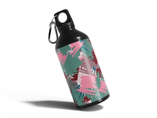 Friendly Lovers Abstract Geometric Water Bottle DIY Stickers