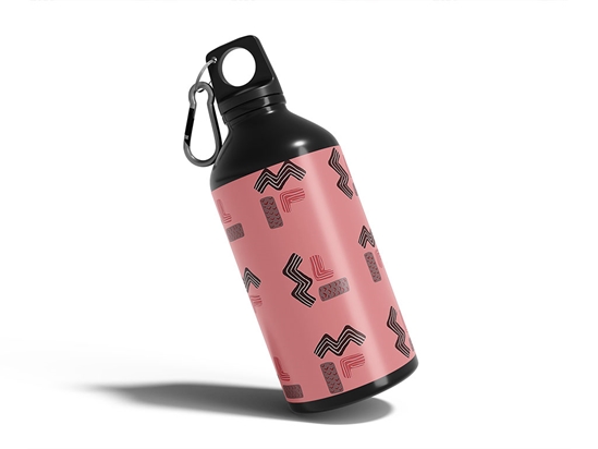 In Bed Abstract Geometric Water Bottle DIY Stickers