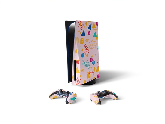 The Blonde Abstract Geometric Sony PS5 DIY Skin