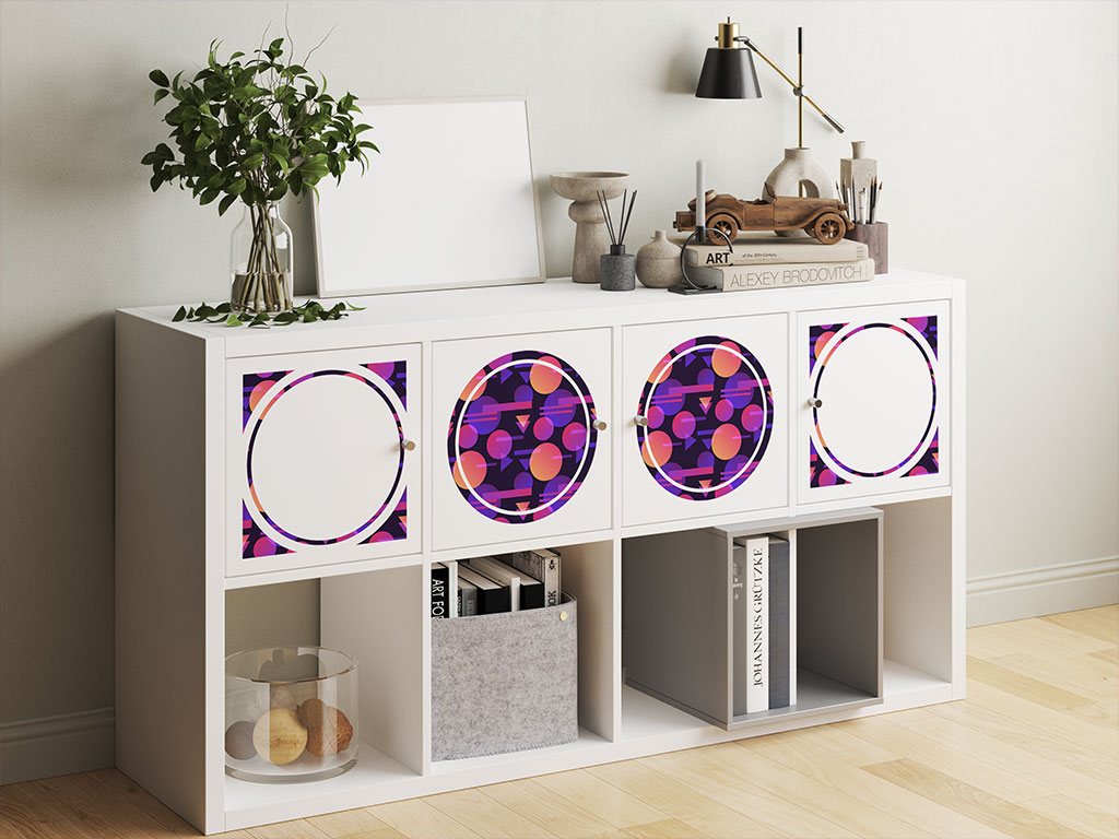 Black Cosmopolitan Abstract Geometric DIY Furniture Stickers