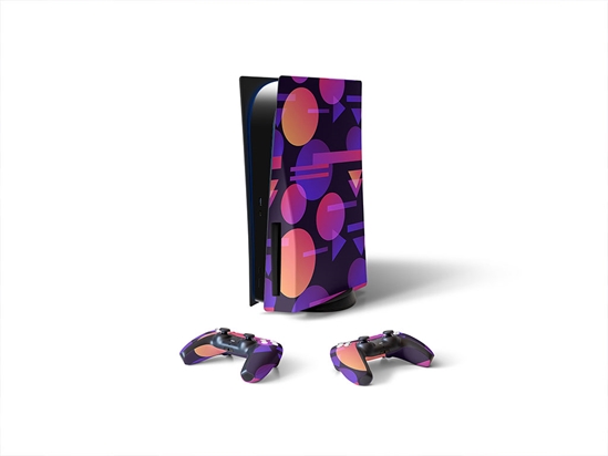 Black Cosmopolitan Abstract Geometric Sony PS5 DIY Skin