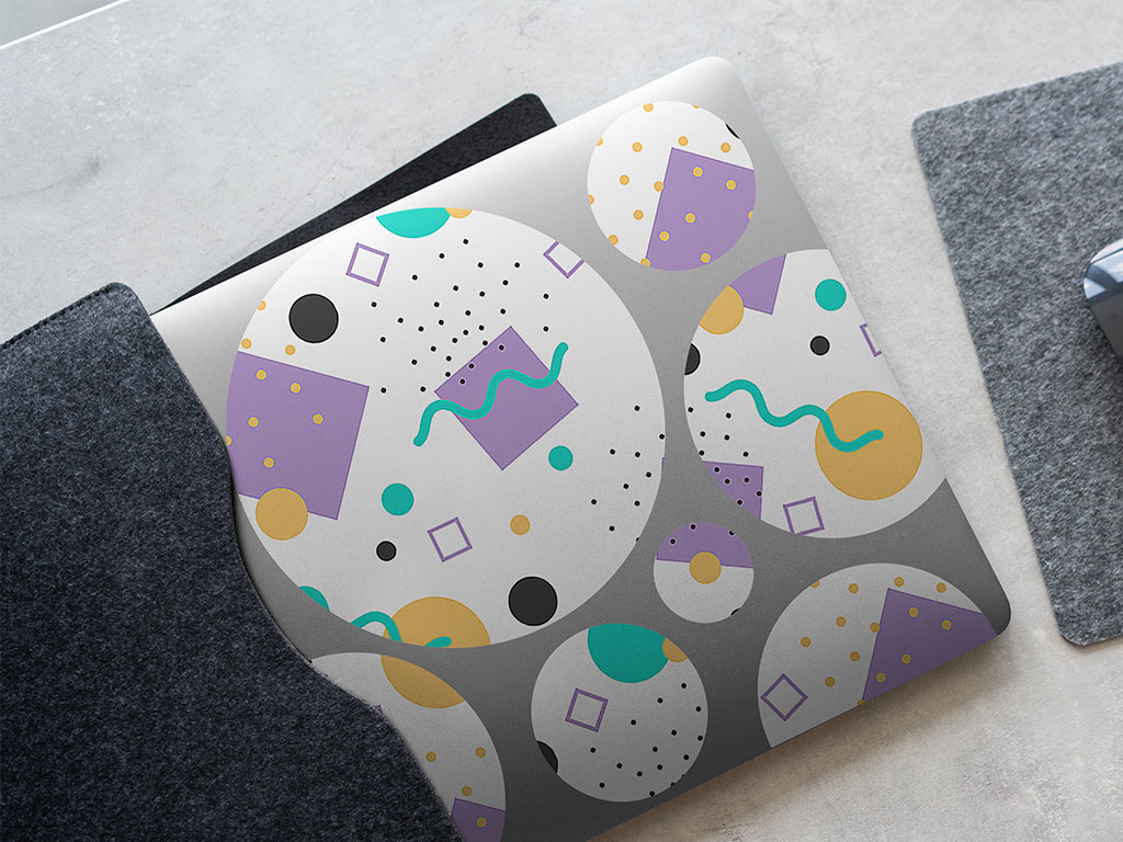 Dice King Abstract Geometric DIY Laptop Stickers