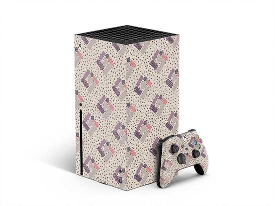 Plum Pudding Abstract Geometric XBOX DIY Decal