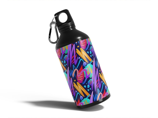 Serious Competition Abstract Geometric Water Bottle DIY Stickers