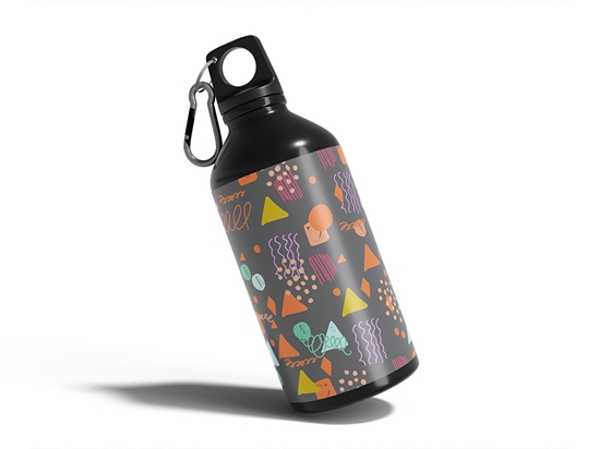 Twisted Fate Abstract Geometric Water Bottle DIY Stickers