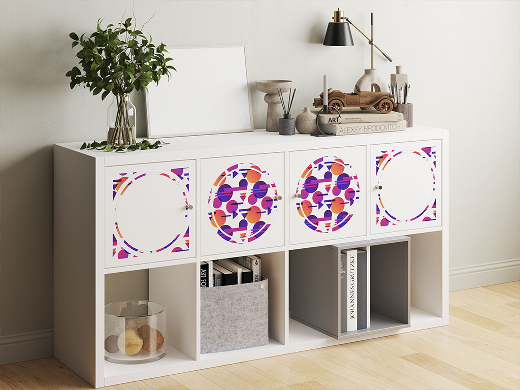 White Cosmopolitan Abstract Geometric DIY Furniture Stickers