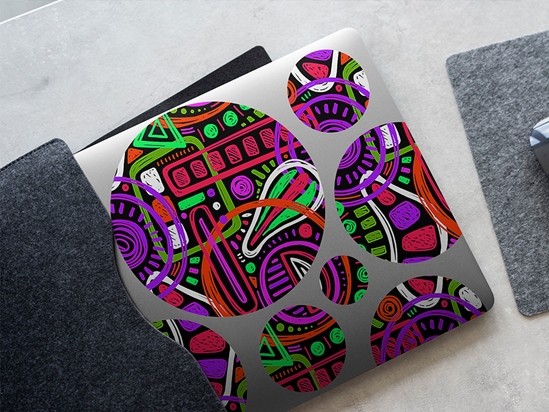 Atlantic City Abstract Geometric DIY Laptop Stickers