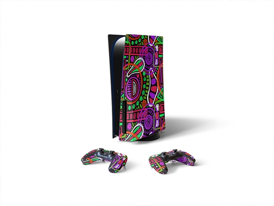 Atlantic City Abstract Geometric Sony PS5 DIY Skin