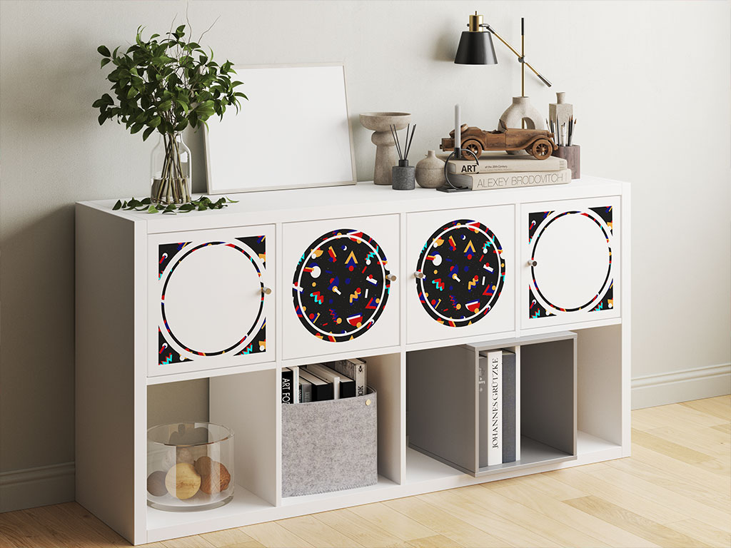 Background Retro Abstract Geometric DIY Furniture Stickers
