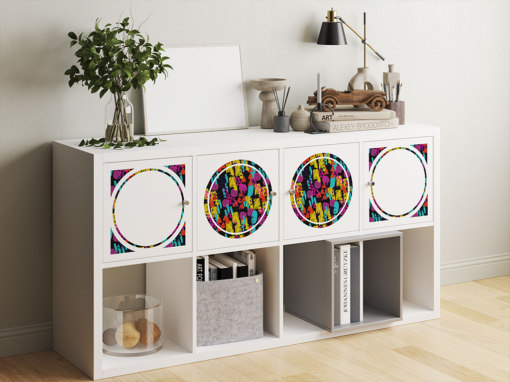 Disco Backfire Abstract Geometric DIY Furniture Stickers