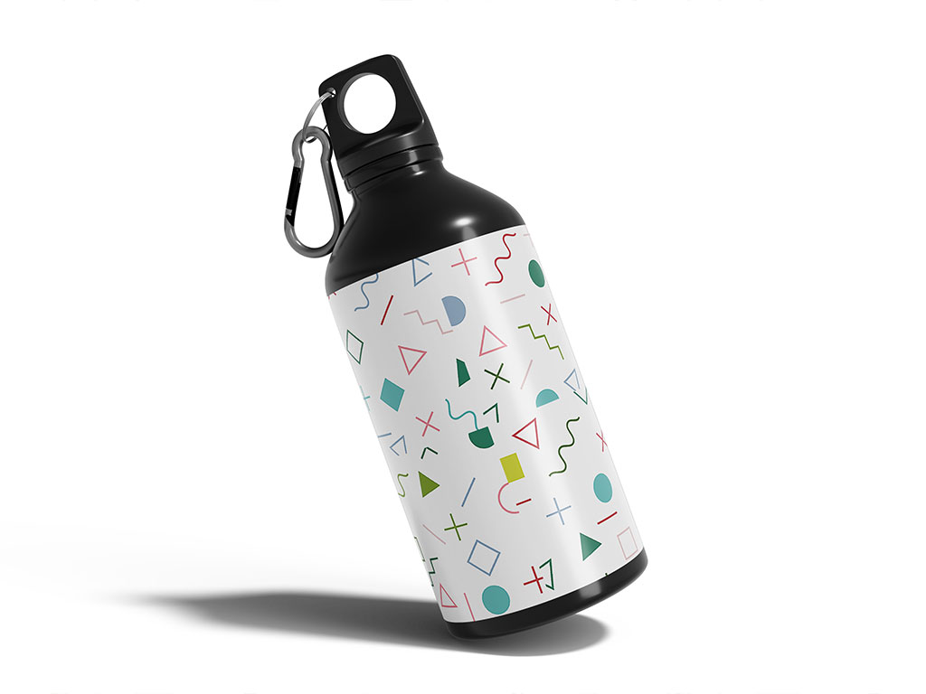 Dress Up Abstract Geometric Water Bottle DIY Stickers