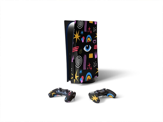 Just Drive Abstract Geometric Sony PS5 DIY Skin