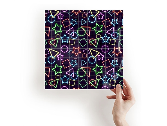 Neon Bowling Abstract Geometric Craft Sheets