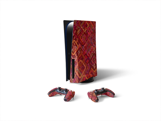 All Hell Abstract Geometric Sony PS5 DIY Skin