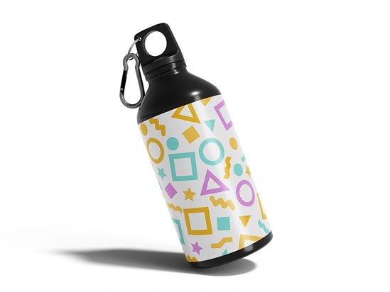 Spring Confetti Abstract Geometric Water Bottle DIY Stickers