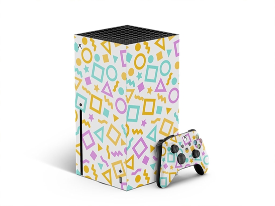 Spring Confetti Abstract Geometric XBOX DIY Decal