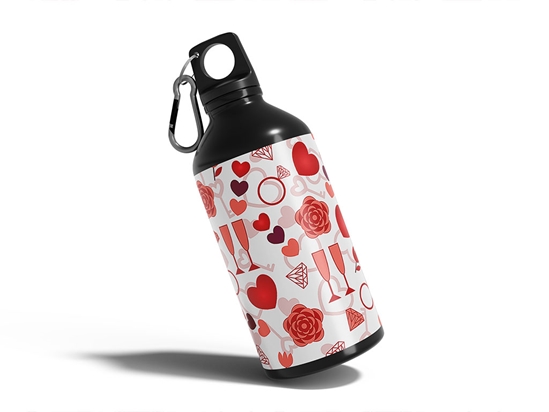 Romantic Evening Alcohol Water Bottle DIY Stickers