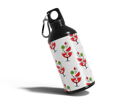 Watermelon Caipirinha Alcohol Water Bottle DIY Stickers