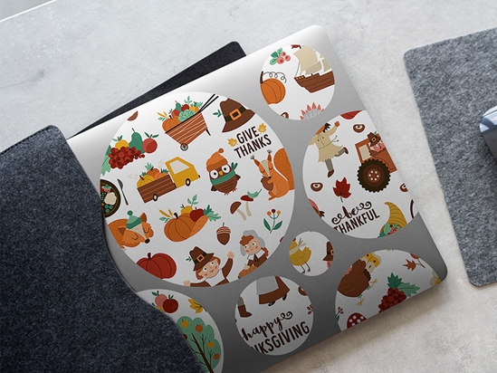 Happy Thanksgiving  DIY Laptop Stickers