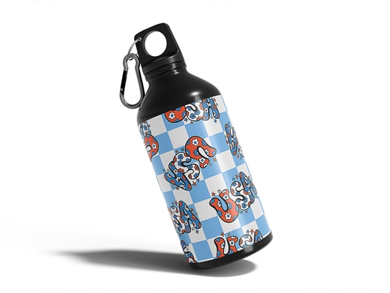 60s Style  Water Bottle DIY Stickers