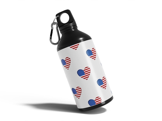 Flag Love  Water Bottle DIY Stickers