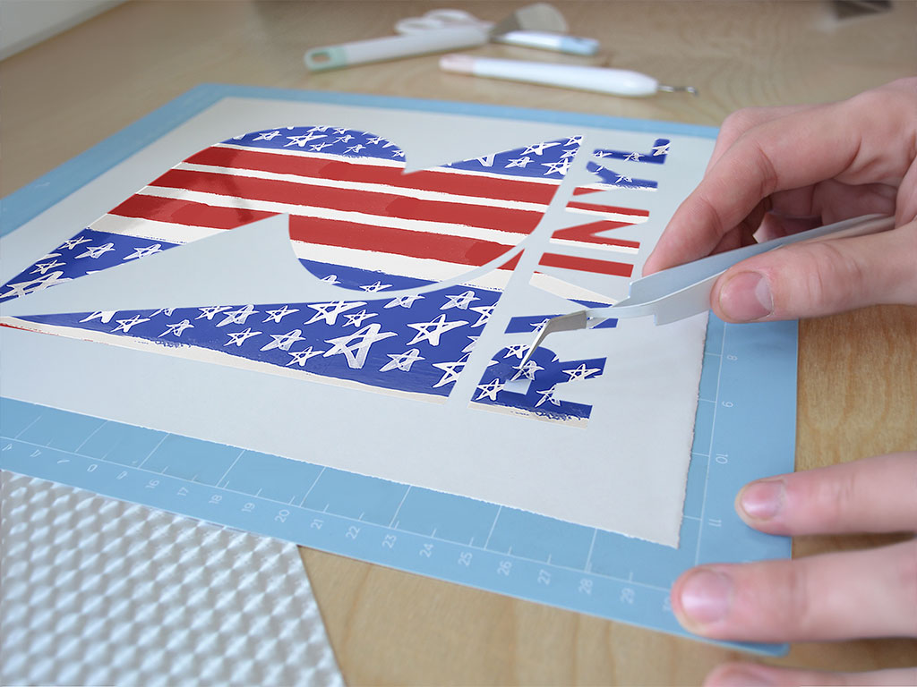 Painted Flag  Easy Weed Craft Vinyl